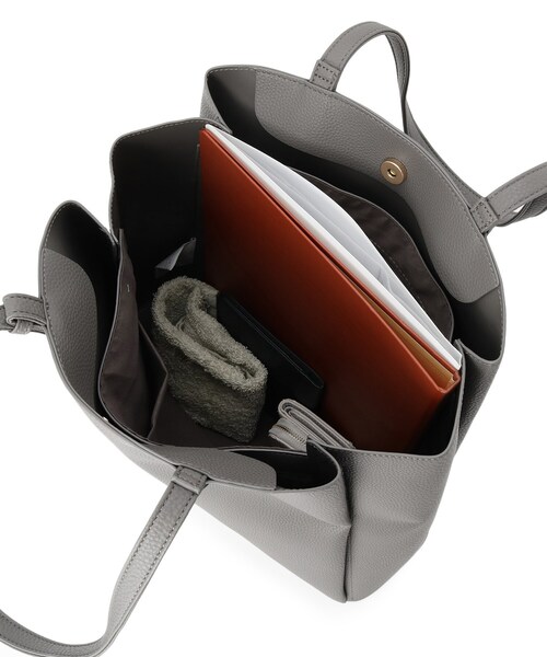 ITS'DEMO(イッツデモ)の「<かるバッグ>縦型A4トート【通勤】(トートバッグ・レディース・グレー/ナチュラル/ブラック・00)」の22枚目の写真