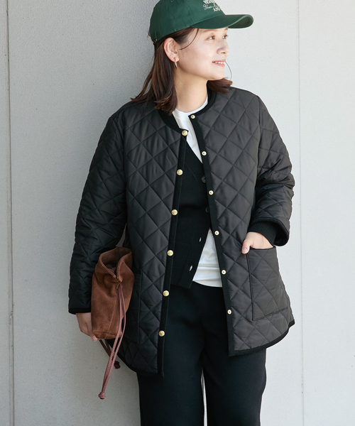 Traditional Weatherwear（トラディショナルウェザーウェア）の「【TRADITIONAL WEATHERWEAR】ARKLEY A LINE MIDDLE（その他アウター・レディース・ネイビー/ブラック・34/32）」の7枚目の写真