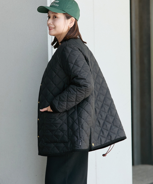 Traditional Weatherwear（トラディショナルウェザーウェア）の「【TRADITIONAL WEATHERWEAR】ARKLEY A LINE MIDDLE（その他アウター・レディース・ネイビー/ブラック・34/32）」の8枚目の写真