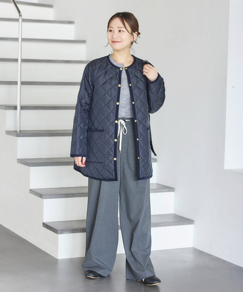 Traditional Weatherwear（トラディショナルウェザーウェア）の「【TRADITIONAL WEATHERWEAR】ARKLEY A LINE MIDDLE（その他アウター・レディース・ネイビー/ブラック・34/32）」の10枚目の写真