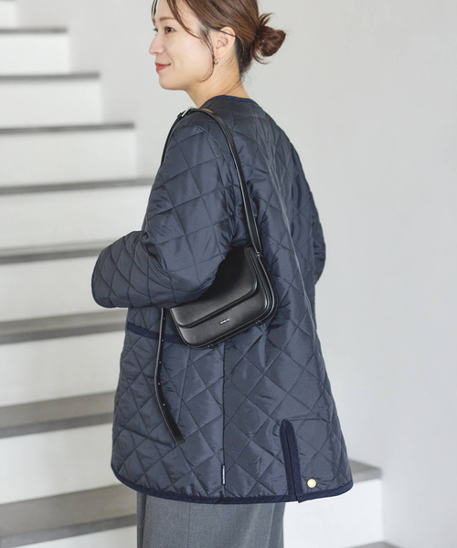 Traditional Weatherwear（トラディショナルウェザーウェア）の「【TRADITIONAL WEATHERWEAR】ARKLEY A LINE MIDDLE（その他アウター・レディース・ネイビー/ブラック・34/32）」の12枚目の写真