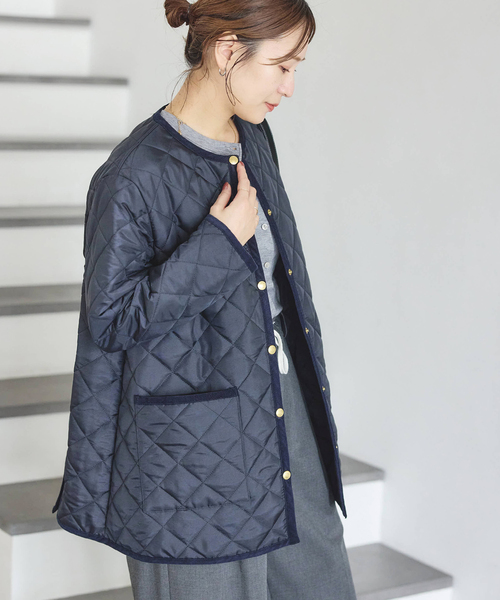 Traditional Weatherwear（トラディショナルウェザーウェア）の「【TRADITIONAL WEATHERWEAR】ARKLEY A LINE MIDDLE（その他アウター・レディース・ネイビー/ブラック・34/32）」の13枚目の写真