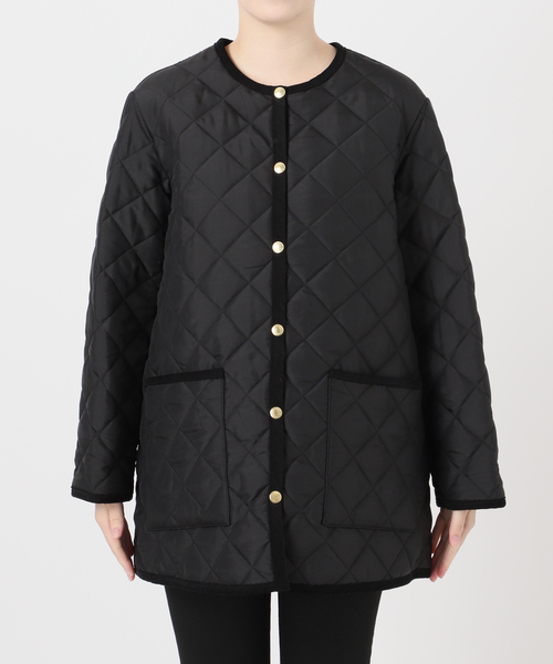 Traditional Weatherwear（トラディショナルウェザーウェア）の「【TRADITIONAL WEATHERWEAR】ARKLEY A LINE MIDDLE（その他アウター・レディース・ネイビー/ブラック・34/32）」の15枚目の写真