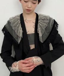PoI（ポイ）の「【POI】Tulle collar skirt 4way チュール付け襟 チュールスカート ビスチェ パーティー オケージョン 結婚式 謝恩会（付け襟）」