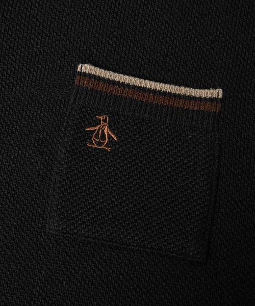 penguin BY MUNSINGWEAR(ペンギン バイ マンシングウェア)の「CLASSIC POLO SWEATER 鹿の子セーター ゴルフウェア(ニット/セーター・メンズ・ブラック・M/L/XL)」の4枚目の写真