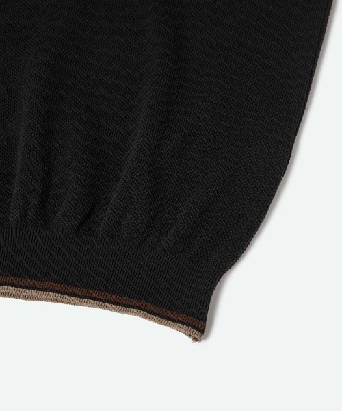 penguin BY MUNSINGWEAR(ペンギン バイ マンシングウェア)の「CLASSIC POLO SWEATER 鹿の子セーター ゴルフウェア(ニット/セーター・メンズ・ブラック・M/L/XL)」の6枚目の写真