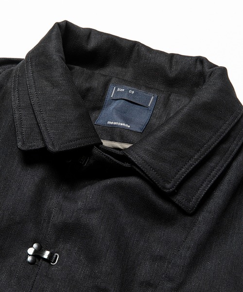 meanswhile(ミーンズワイル)の「Denim Double Collar JKT(デニムジャケット・メンズ・ブラック・2(M))」の3枚目の写真