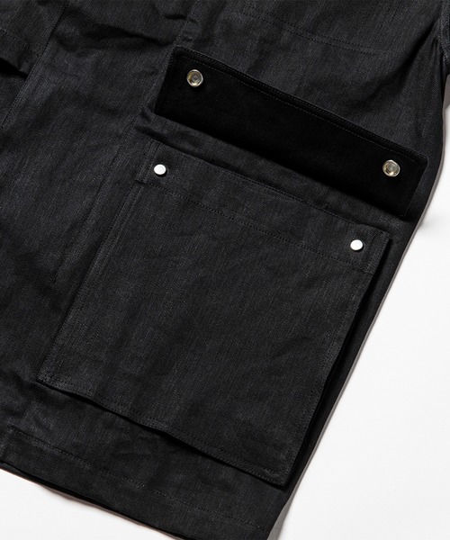 meanswhile(ミーンズワイル)の「Denim Double Collar JKT(デニムジャケット・メンズ・ブラック・2(M))」の5枚目の写真