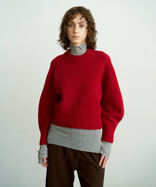 UNFIL（アンフィル）の「UNFIL アンフィル / royal baby alpaca random ribbed-knit high-neck P/O ロイヤルベビーアルパカランダムリブニットハイネックプルオーバー / WVFL-UW106（ニット/セーター・レディース・ミント/ブラック/アイボリー/ブルー/グレー・1）」の12枚目の写真