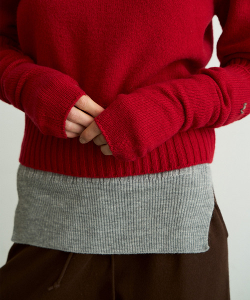 UNFIL（アンフィル）の「UNFIL アンフィル / royal baby alpaca random ribbed-knit high-neck P/O ロイヤルベビーアルパカランダムリブニットハイネックプルオーバー / WVFL-UW106（ニット/セーター・レディース・ミント/ブラック/アイボリー/ブルー/グレー・1）」の13枚目の写真