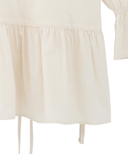 earth music&ecology（アースミュージックアンドエコロジー）の「サイドリボンラッフルミニワンピース（ワンピース・レディース・ホワイト系その他2/オフホワイト/ブラック・FREE）」の10枚目の写真
