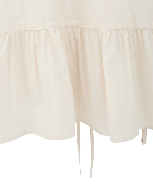 earth music&ecology（アースミュージックアンドエコロジー）の「サイドリボンラッフルミニワンピース（ワンピース・レディース・ホワイト系その他2/オフホワイト/ブラック・FREE）」の9枚目の写真