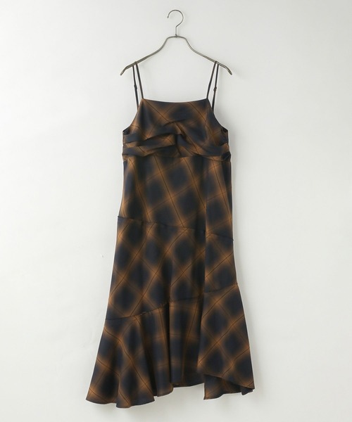 LOWRYS FARM（ローリーズファーム）の「イレヘムキリカエキャミワンピース　587916（ワンピース・レディース・ブラウン/グレー/ブラウン系その他・FREE）」の2枚目の写真