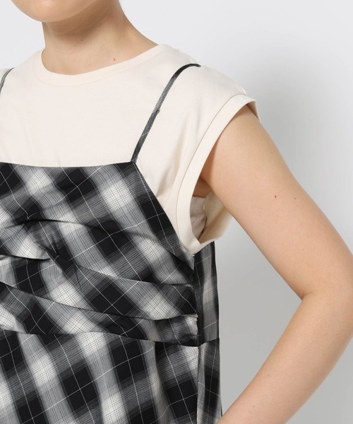 LOWRYS FARM（ローリーズファーム）の「イレヘムキリカエキャミワンピース　587916（ワンピース・レディース・ブラウン/グレー/ブラウン系その他・FREE）」の7枚目の写真