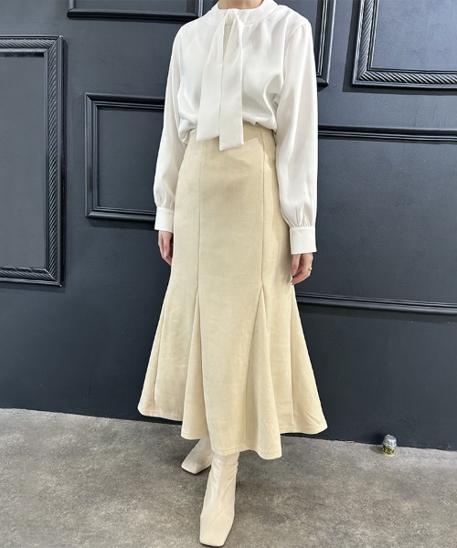 ONEP STAR（ワンピスター）の「スカーフカラーボウタイブラウス（シャツ/ブラウス・レディース・ピンク/ブルー/ブラック/ホワイト・LARGE/MEDIUM）」の16枚目の写真