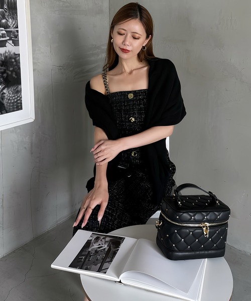 ダブルチェーンストラップツイードワンピース（ワンピース）｜ROYAL