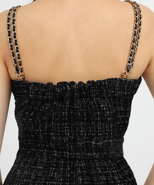 ダブルチェーンストラップツイードワンピース（ワンピース）｜ROYAL