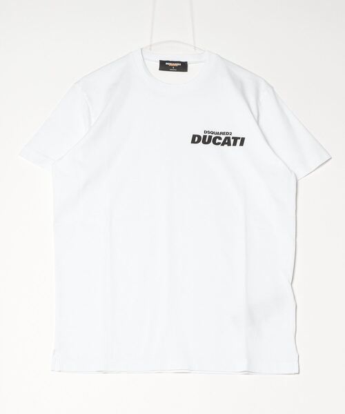 DSQUARED2（ディースクエアード）の「Ducati Cigarette Fit Tee/0252（Tシャツ/カットソー・メンズ・ホワイト/ブラック・X-LARGE/LARGE/MEDIUM/SMALL）」の2枚目の写真
