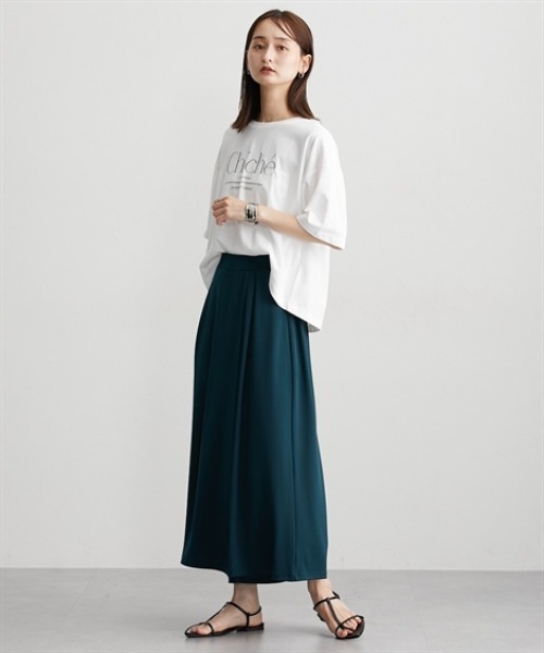 nissen(ニッセン)の「カットソー素材ラップワイドパンツ【毛玉になりにくい】(その他パンツ・レディース・キャメル/ブラック/モスグリーン・S/M/L/LL)」の13枚目の写真