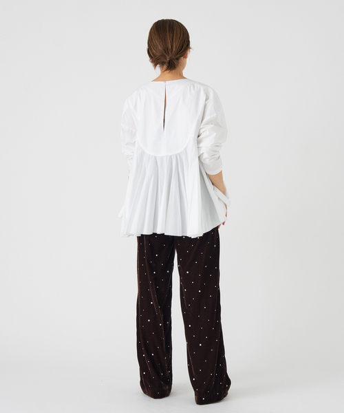 セール】AAYUSHI/アユーシ 別注 フロントピンタックペプラムブラウス