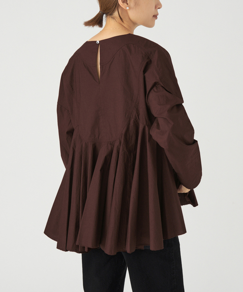 セール】AAYUSHI/アユーシ 別注 フロントピンタックペプラムブラウス