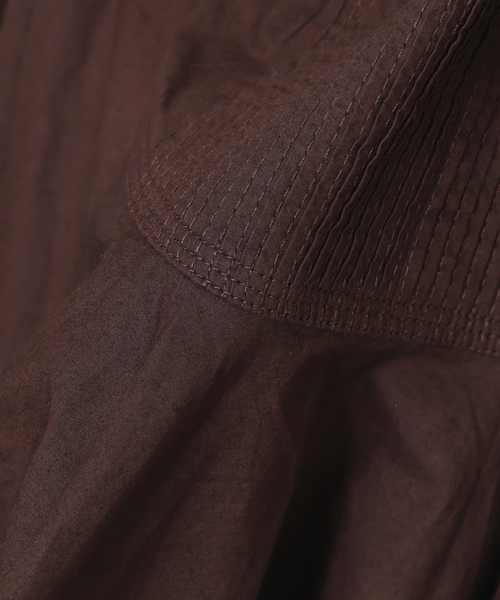 AAYUSHI/アユーシ 別注 フロントピンタックペプラムブラウス（シャツ