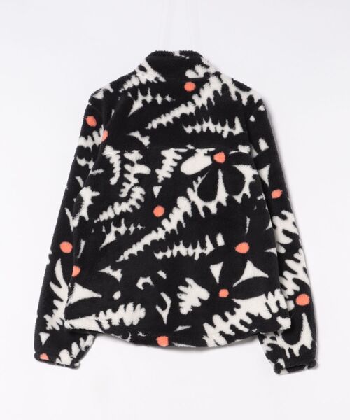 ROXY(ロキシー)の「ALABAMA FULL ZIP PRI /ロキシー総柄モコモコジップアップブルゾン(ブルゾン・レディース・ブラック・SMALL/LARGE)」の2枚目の写真