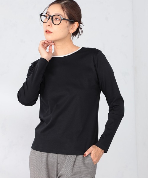 GALLORIA(ギャローリア)の「衿配色プルオーバー(Tシャツ/カットソー・レディース・オートミール/ロイヤルブルー/ブラック・S/M/L/LL)」の10枚目の写真