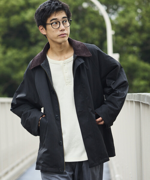 bargiee ブルゾン 春 秋 アウター ジャケット コーデュロイ襟 ネイビー 楽天市場】メンズ ブルゾン 襟コーデュロイ 切替 ビッグ