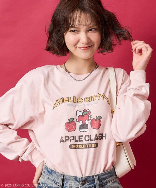 セール】SANRIO/サンリオ ロック 'HELLO KITTY' ツアーロンT（Tシャツ