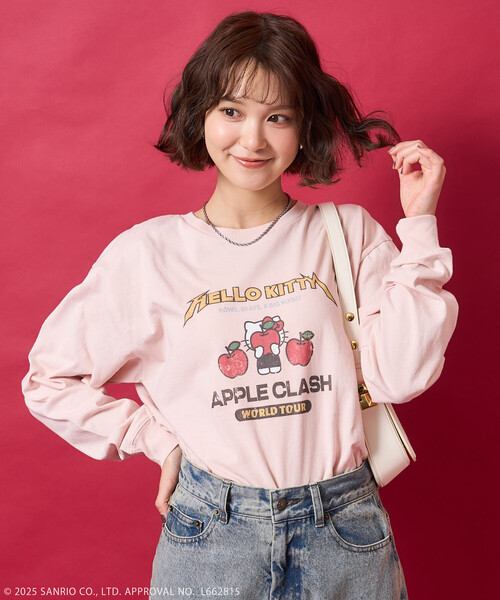セール】SANRIO/サンリオ ロック 'HELLO KITTY' ツアーロンT（Tシャツ
