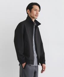 【JUST ONE LAYER】ダウンファブリック ジップアップ リブ ブルゾン