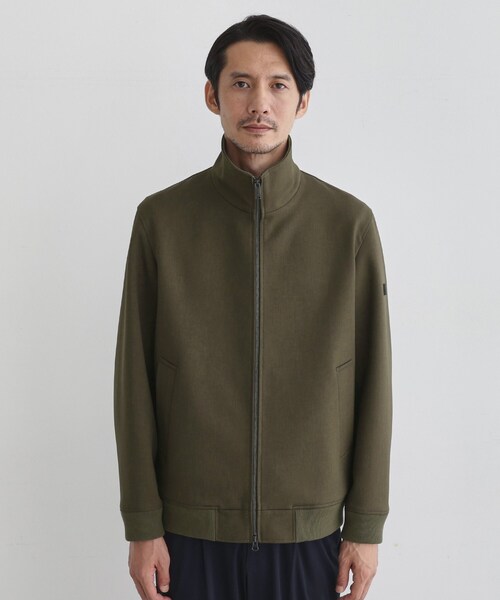 TAKEO KIKUCHI(タケオキクチ)の「【JUST ONE LAYER】ダウンファブリック ジップアップ リブ ブルゾン(ブルゾン・メンズ・カーキ/ブラック・04/02/03)」の4枚目の写真