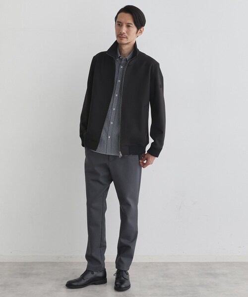 TAKEO KIKUCHI(タケオキクチ)の「【JUST ONE LAYER】ダウンファブリック ジップアップ リブ ブルゾン(ブルゾン・メンズ・カーキ/ブラック・04/02/03)」の16枚目の写真