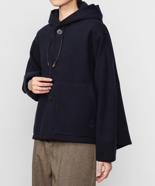 ORCIVAL（オーシバル）の「ORCIVAL | ブリティッシュツイード フードブルゾン WOMEN（その他アウター・レディース・ブラウン/ダークネイビー・1）」の8枚目の写真