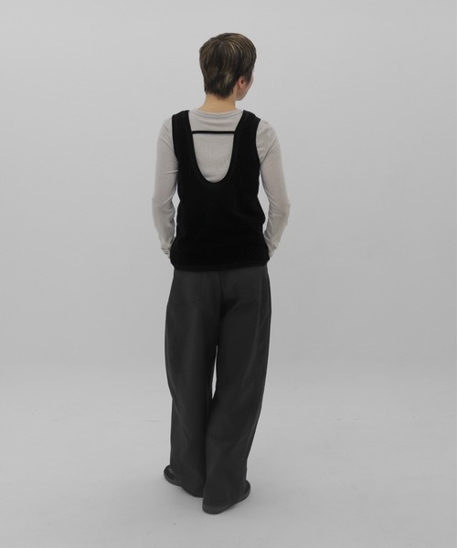 lit(リット)の「Back Open Velor Tanktop(タンクトップ・レディース・ブラック/ベージュ/ブラウン・FREE)」の12枚目の写真