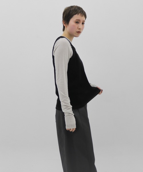 lit(リット)の「Back Open Velor Tanktop(タンクトップ・レディース・ブラック/ベージュ/ブラウン・FREE)」の9枚目の写真