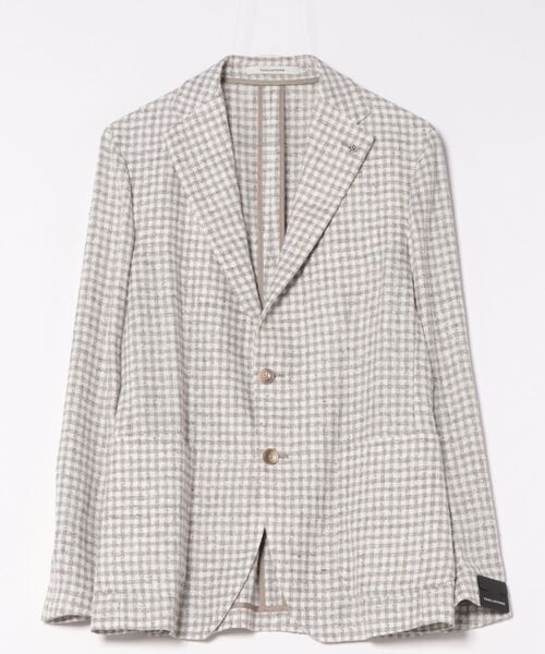 DESIGNWORKS（デザインワークス）の「【TAGLIATORE/タリアトーレ】チェックジャケット G-DAKAR22K 850056（テーラードジャケット・メンズ・ラベンダー/ホワイト系その他・48/44/46/50）」の2枚目の写真