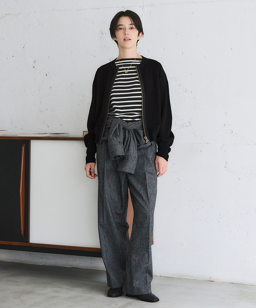 IENA（イエナ）の「《追加2》BLACK ジップアップスウェット（スウェット・レディース・グレー/ブラック・FREE）」の8枚目の写真