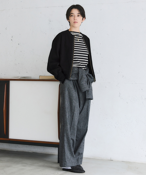 IENA（イエナ）の「《追加2》BLACK ジップアップスウェット（スウェット・レディース・グレー/ブラック・FREE）」の10枚目の写真