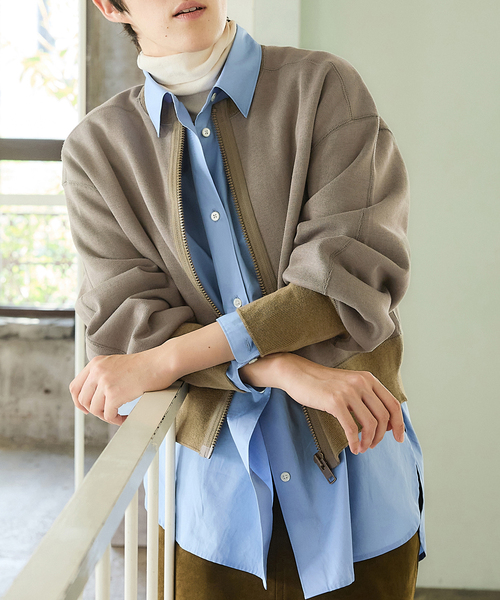 IENA（イエナ）の「《追加2》BLACK ジップアップスウェット（スウェット・レディース・グレー/ブラック・FREE）」の13枚目の写真