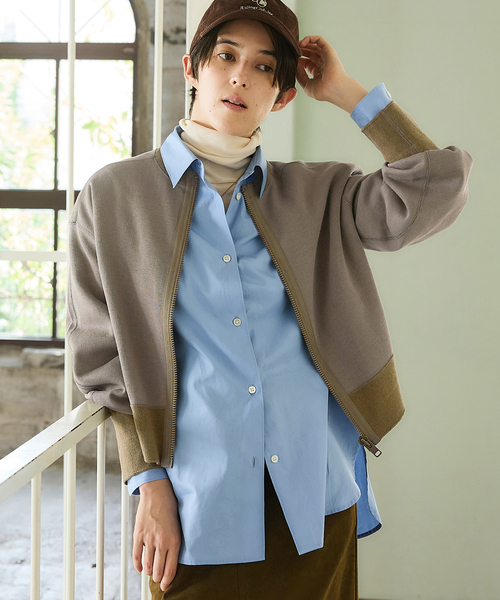 IENA（イエナ）の「《追加2》BLACK ジップアップスウェット（スウェット・レディース・グレー/ブラック・FREE）」の15枚目の写真