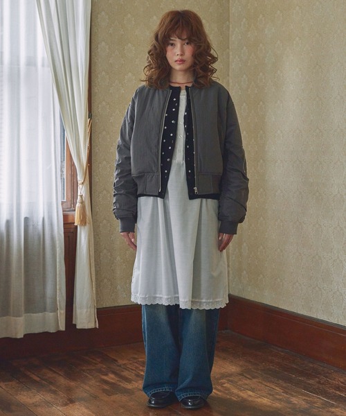 Unblend】ヴィンテージライクショート丈MA-1（MA-1）｜Unblend（アン