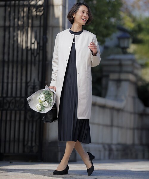 J.PRESS(ジェイプレス)の「ノルディス2wayジョーゼット プリーツ ワンピース(ワンピース・レディース・ネイビー系・T15/T13)」の10枚目の写真