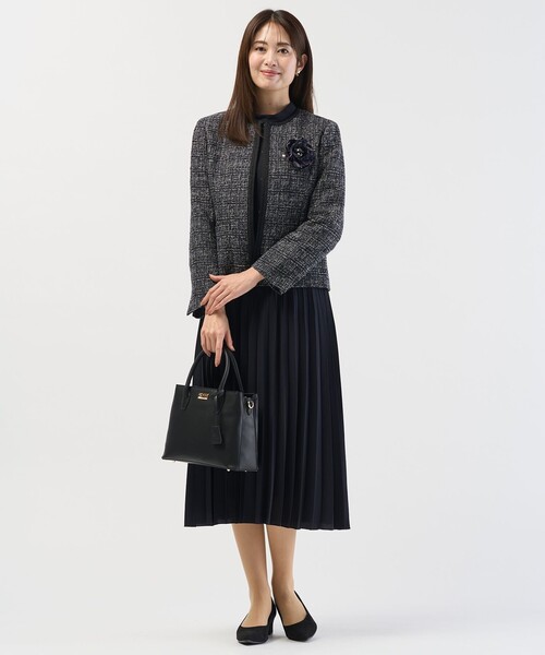 J.PRESS(ジェイプレス)の「ノルディス2wayジョーゼット プリーツ ワンピース(ワンピース・レディース・ネイビー系・T15/T13)」の14枚目の写真