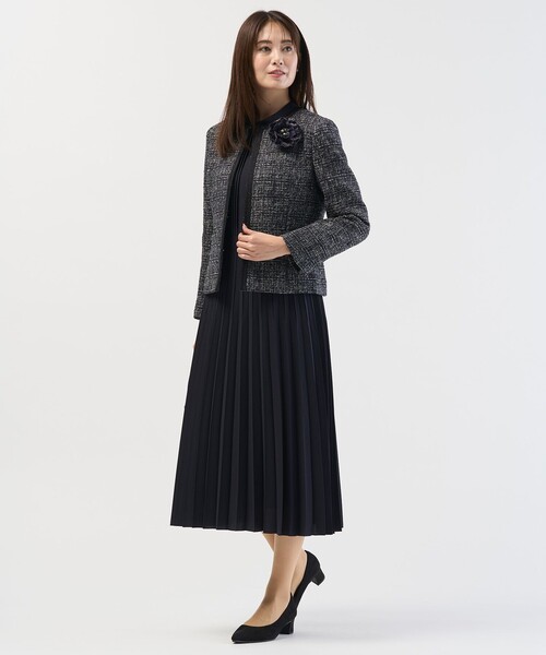 J.PRESS(ジェイプレス)の「ノルディス2wayジョーゼット プリーツ ワンピース(ワンピース・レディース・ネイビー系・T15/T13)」の15枚目の写真