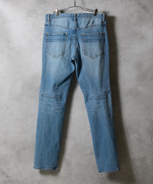 NUMBER (N)INE(ナンバーナイン)の「HAND PAINTED TAPERED SKINNY DENIM JEANS VINTAGE WASH / ハンドペイント テーパード スキニー デニムパンツ ヴィンテージ ウォッシュ(デニムパンツ・メンズ・ブルー・2/3/4)」の6枚目の写真