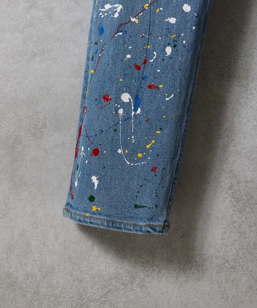 NUMBER (N)INE(ナンバーナイン)の「HAND PAINTED TAPERED SKINNY DENIM JEANS VINTAGE WASH / ハンドペイント テーパード スキニー デニムパンツ ヴィンテージ ウォッシュ(デニムパンツ・メンズ・ブルー・2/3/4)」の4枚目の写真
