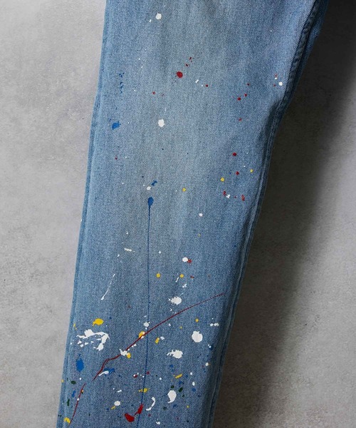 NUMBER (N)INE(ナンバーナイン)の「HAND PAINTED TAPERED SKINNY DENIM JEANS VINTAGE WASH / ハンドペイント テーパード スキニー デニムパンツ ヴィンテージ ウォッシュ(デニムパンツ・メンズ・ブルー・2/3/4)」の5枚目の写真