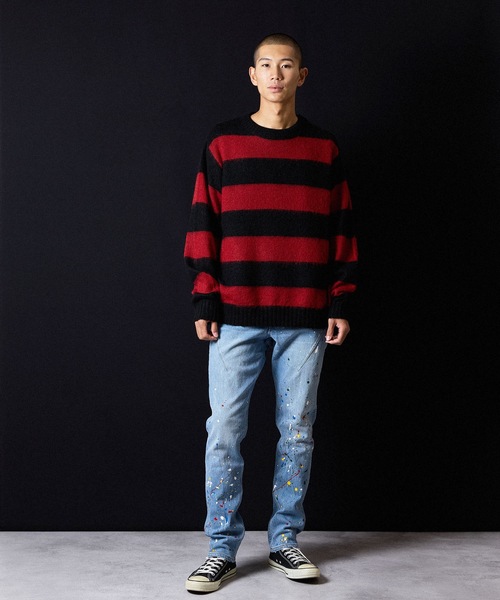 NUMBER (N)INE(ナンバーナイン)の「HAND PAINTED TAPERED SKINNY DENIM JEANS VINTAGE WASH / ハンドペイント テーパード スキニー デニムパンツ ヴィンテージ ウォッシュ(デニムパンツ・メンズ・ブルー・2/3/4)」の20枚目の写真